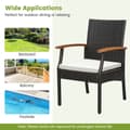 Pikkukuva 5 / 8: Patio Wicker Chair Set, 24x22.5x35 tuumaa, Sekoitettu Ruskea, Vaalea