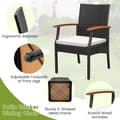 Pikkukuva 8 / 8: Patio Wicker Chair Set, 24x22.5x35 tuumaa, Sekoitettu Ruskea, Vaalea