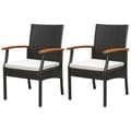 Pikkukuva 1 / 8: Patio Wicker Chair Set, 24x22.5x35 tuumaa, Sekoitettu Ruskea, Vaalea