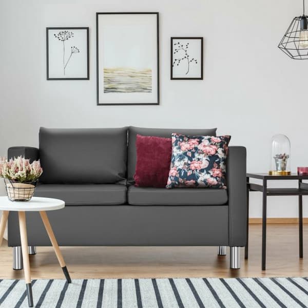 2 Istuttava Sohva, 120x60x62 cm, Harmaa