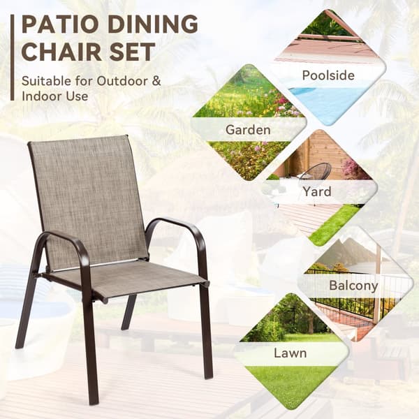 Patio Ulkona Ruokailutuoli, 28.5x22x35.5 tuumaa, Harmaa