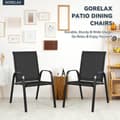 Pikkukuva 6 / 8: Patio Ulkokalustetuoli, 28,5x22x35,5 tuumaa, Musta