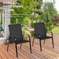 Pikkukuva 2 / 8: Patio Ulkokalustetuoli, 28,5x22x35,5 tuumaa, Musta