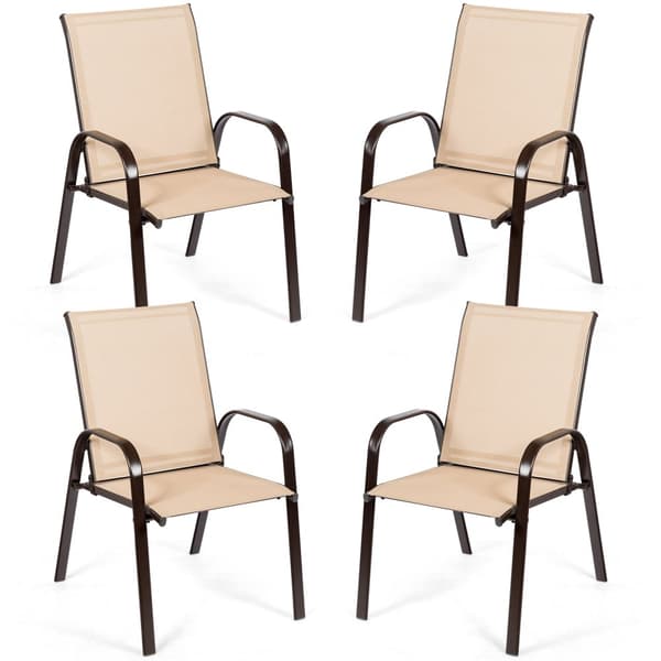 Ulkoilmaruokailutuoli, 28.5x22x35.5 tuumaa, Beige