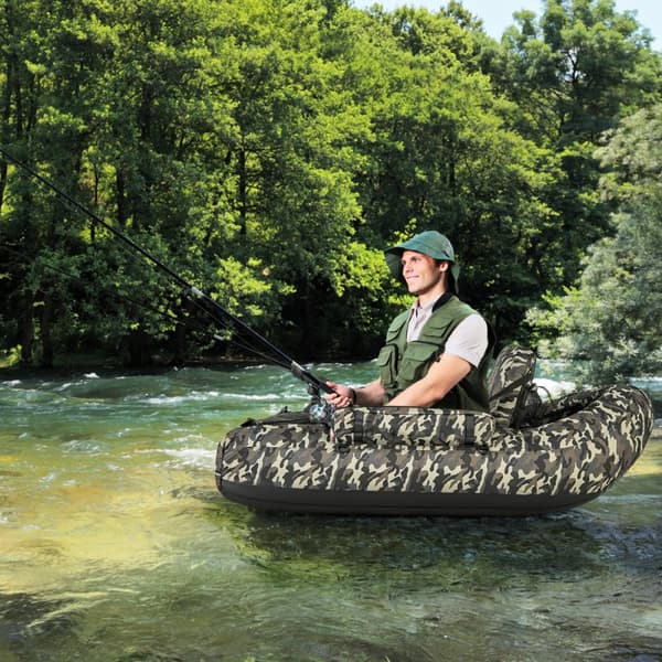 Puhallettava soutuvene, 146x109x44 cm, Maastokuviointi