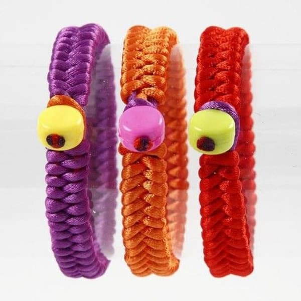 Satinsnören - 2 mm - Pastellfärger - 10 st x 50 m