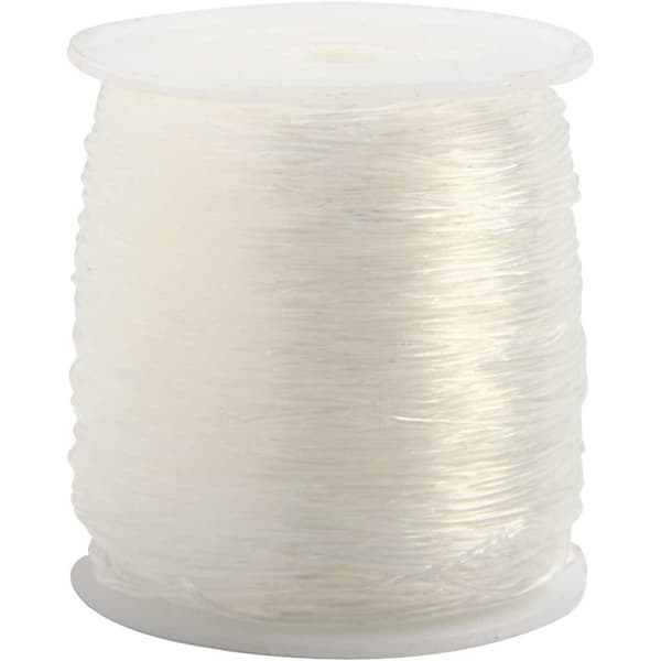 Elastisk Smyckestråd 0,8 mm - Transparent - 100 meter