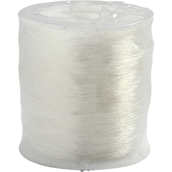 Elastisk Smyckestråd 0,8 mm - Transparent - 100 meter