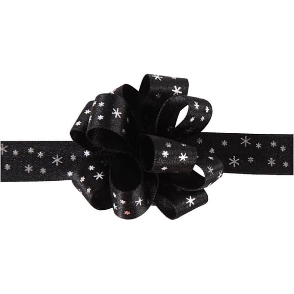 Susifixband - B: 18 mm - Svart - Stjärnor - 5 m