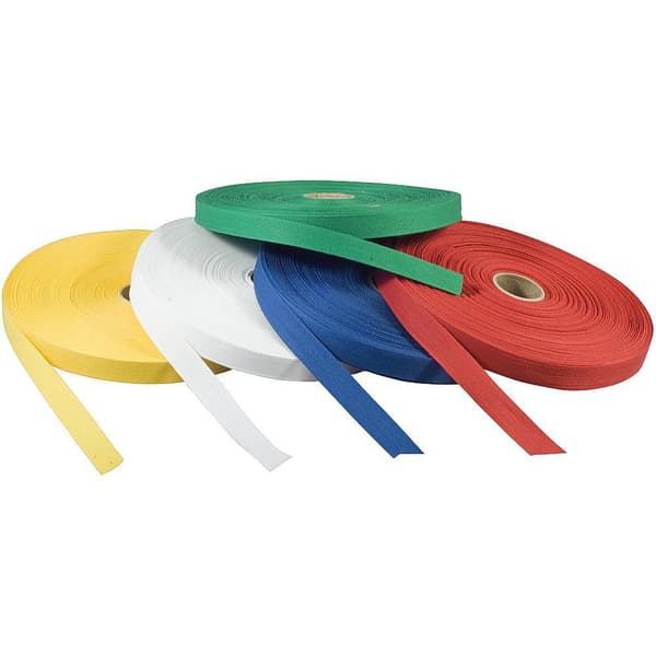 Bomullsband 50mx13mm vit