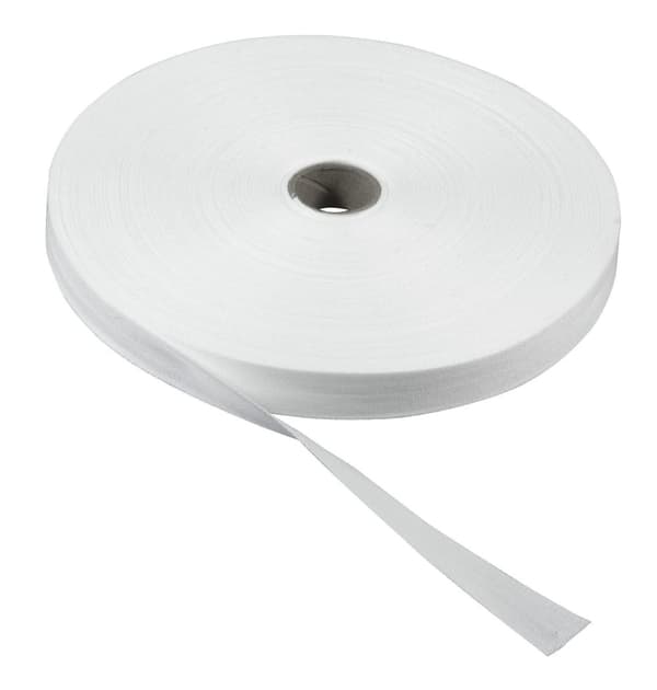 Bomullsband 50mx13mm vit