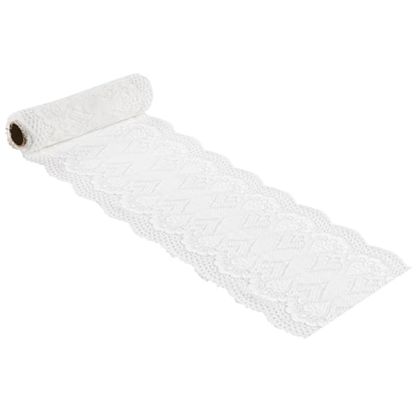 Spets VI - Löpare - Vit - B: 18 cm - 3 m
