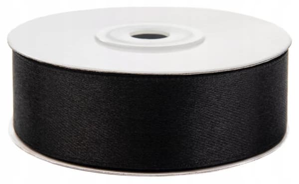 Svart satinband
