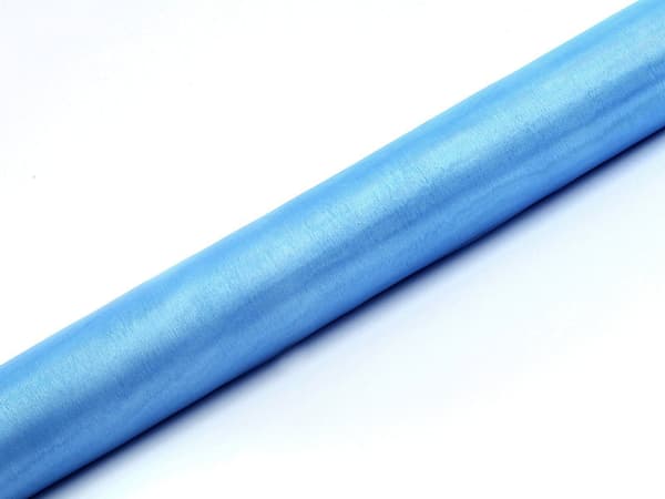 Organza glat, blå, 0,36 x 9 m (1 æske / 24 stk.) (1 stk. / 9 m.)