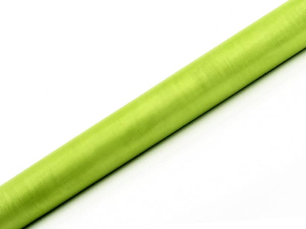 Organza glat, lysegrøn, 0,36 x 9 m (1 æske / 24 stk.) (1 stk. / 9 m.)