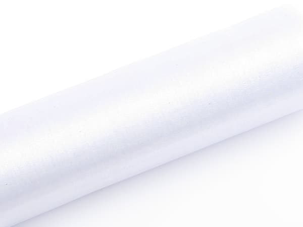 Organza glat, hvid, 0,16 x 9 m (1 æske / 48 stk.) (1 stk. / 9 m.)