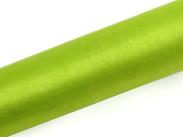 Organza glat, lysegrøn, 0,16 x 9 m (1 æske / 48 stk.) (1 stk. / 9 m.)