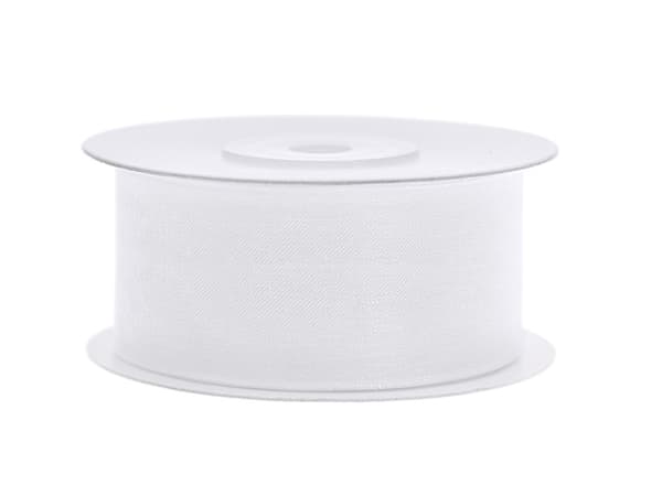 Chiffongband, vitt, 38mm/25m