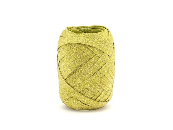 Plastikbånd, guld, 5 mm/10 m (1 karton / 80 stk.)