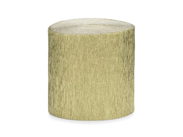 Kräp, 5 cm/10 m, guld (1 kartong / 30 förpackningar) (1 förpackning / 4 st.)