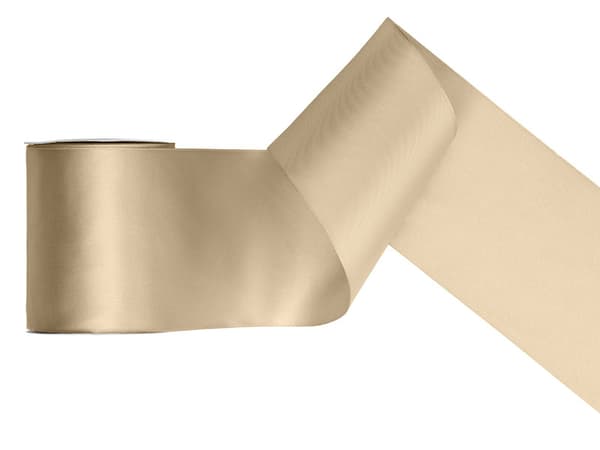 Satiininauha, kylmä kulta, 100mm/25m