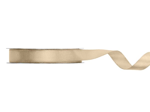 Satinband, kallt guld, 12mm/25m