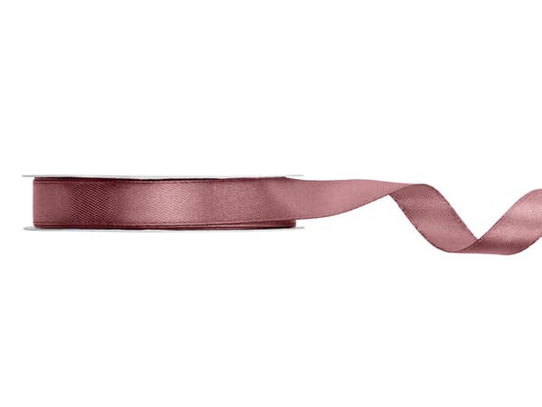 Satinband, mörk smutsrosa, 12mm/25m