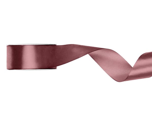 Satinband, mörk smutsrosa, 25mm/25m