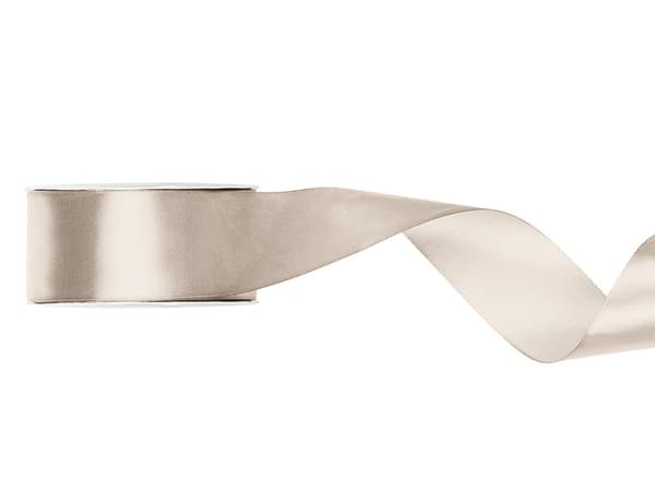 Satinband, benvitt, 38mm/25m