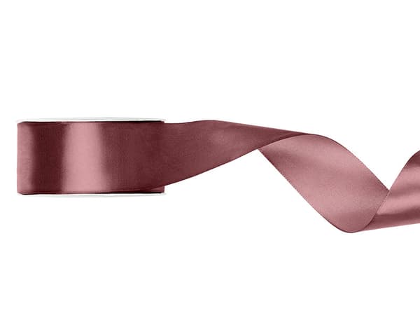 Satinband, mörk smutsrosa, 38mm/25m