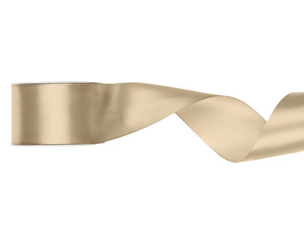 Satinbånd, kold guld, 50 mm/25 m
