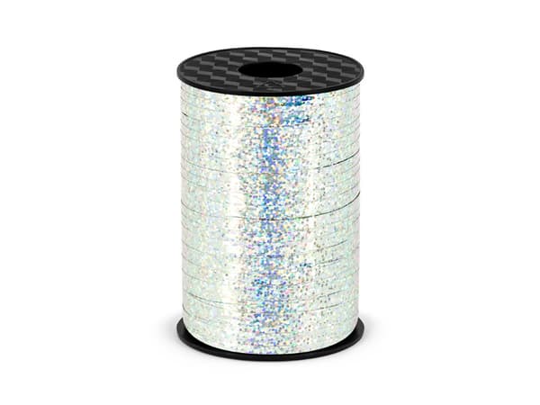 Plastband, silverfärgat, 5mm/225m (1 kartong / 50 st.)