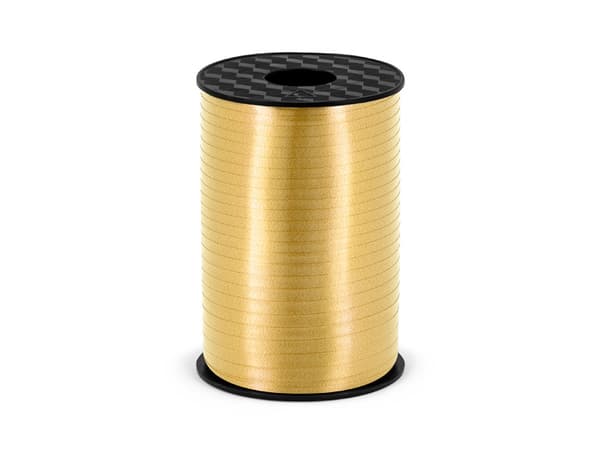Plastband, guld, 5mm/225m