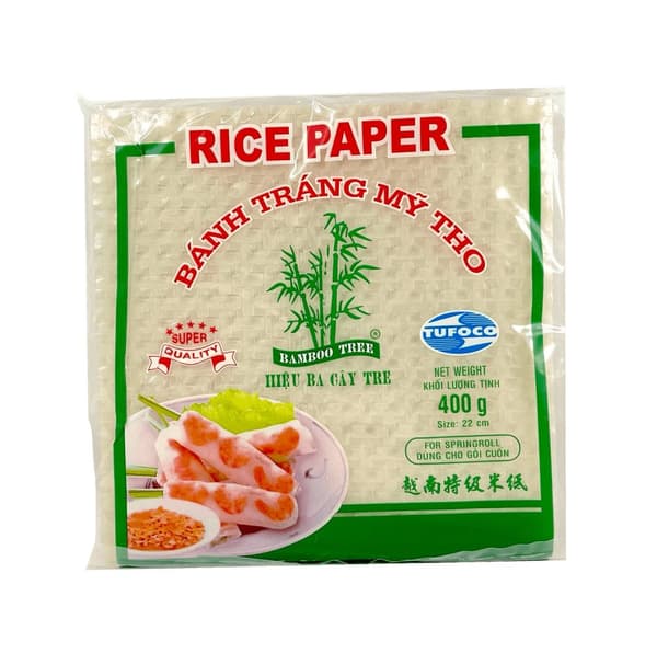Rispapper Fyrkant 22cm 400g Bamboo Tree Vietnam
