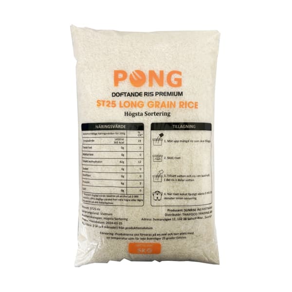 ST25 Långkornigt Ris 5kg Vietnam