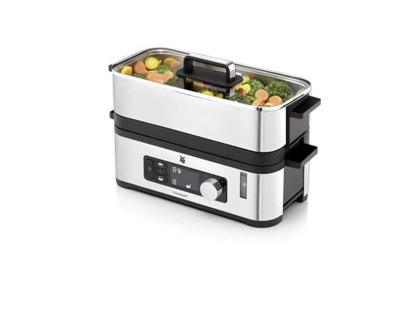 WMF KITCHENminis 04.1509.0011, 2 kurv(e), Sort, Rustfrit stål, Bordplade, Knapper, Dreje, Front, Rustfrit stål