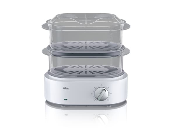 Braun FS 5100 dampkoker 2 kurver Benkeplate 850 W Hvit