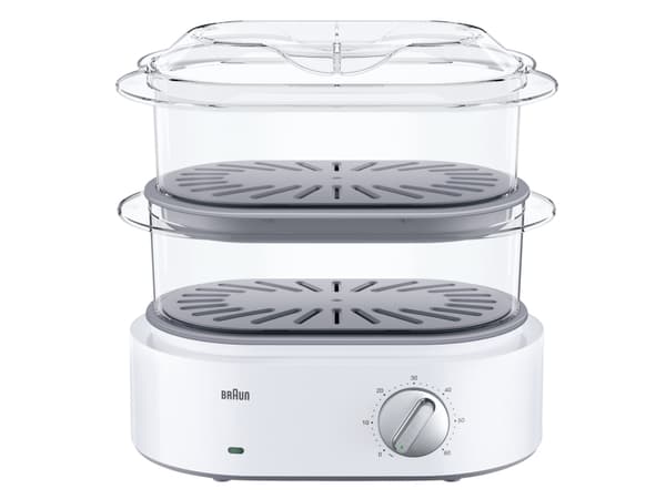 Braun FS 5100 dampkoker 2 kurver Benkeplate 850 W Hvit