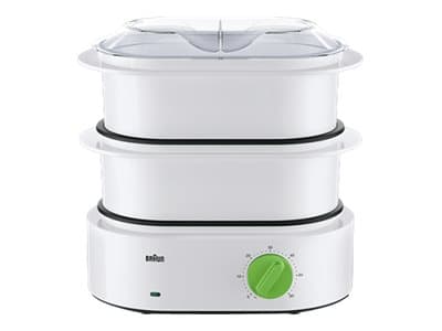 Braun FS 5100 dampkoker 2 kurver Benkeplate 850 W Hvit