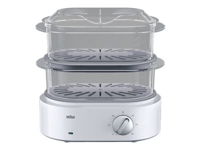Braun FS 5100 dampkoker 2 kurver Benkeplate 850 W Hvit