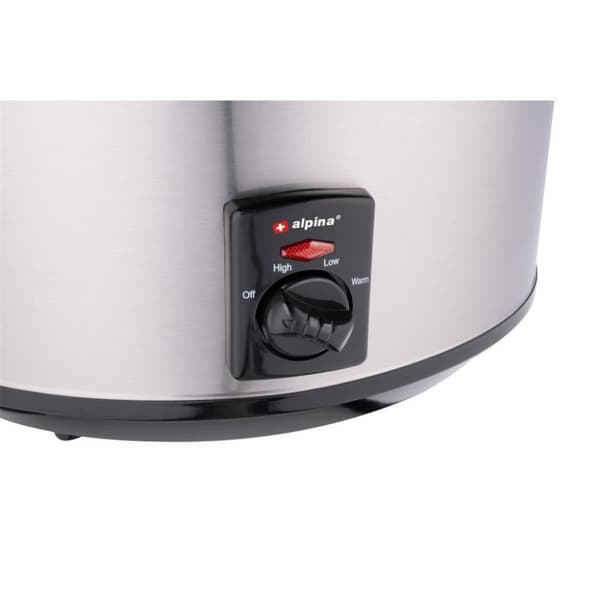 Alpina Slow Cooker 3,5L 240W ruostumaton teräs/musta