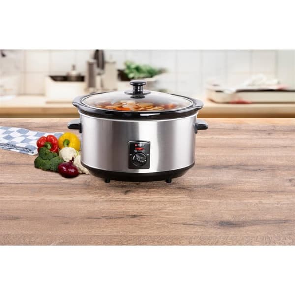 Alpina Slow Cooker 3,5L 240W ruostumaton teräs/musta