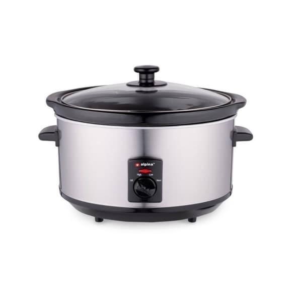 Alpina Slow Cooker 3,5L 240W ruostumaton teräs/musta