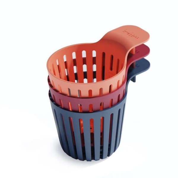 Pastakorg och grönsaker - Ospecificerad - 20x12,5x12,5 cm - Värmebeständig - Set med 3 korgar