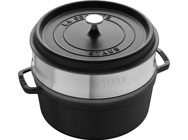 ZWILLING Staub La Cocotte, 5,25 l, Svart, Rund, Keramiska, gas, halogen, Induktion, Gjutjärnsplattor, Gjutjärn, Gjutjärn