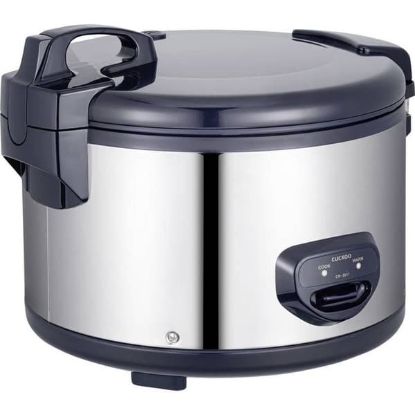 Cuckoo CR-3511 Riskokare silver, svart non-stick beläggning, Cool-Touch hölje, överhettningsskydd