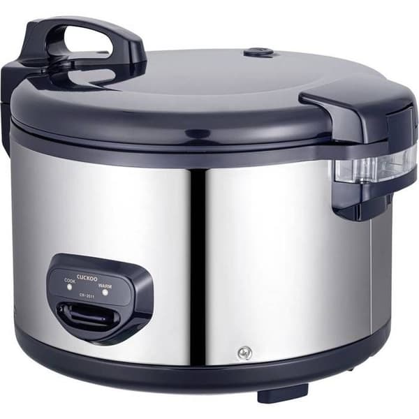 Cuckoo CR-3511 Riskokare silver, svart non-stick beläggning, Cool-Touch hölje, överhettningsskydd