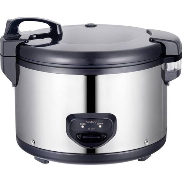 Cuckoo CR-3511 Riskokare silver, svart non-stick beläggning, Cool-Touch hölje, överhettningsskydd