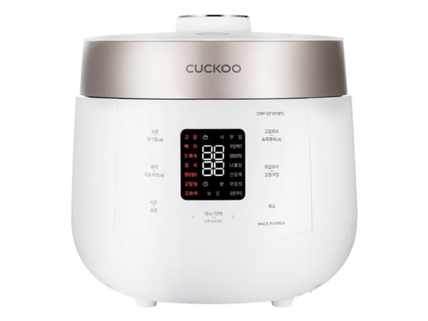Cuckoo CRP-ST1009F, samppanja, valkoinen, 1,8 L, LCD, painikkeet, käännös, kosketus, 1150 W, 220 - 240 V