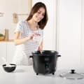 Miniatyrbild 3 av 11: riskokaren Black & Decker BXRC1800E Svart 1,8 L Vit Aluminium 700 W